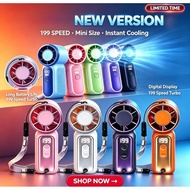 199Speed NEW MINI Portable Handheld Fan USB Rechargeable Cooling Fan Pocket Fan Outdoor Camping Trav