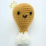 Crochet Drumstick Keychain