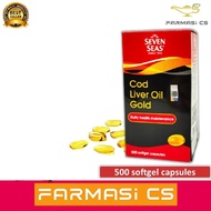 Seven Seas Cod Liver Oil GOLD 500 Softgel Capsules EXP:10/2026 [ FARMASI CS ]