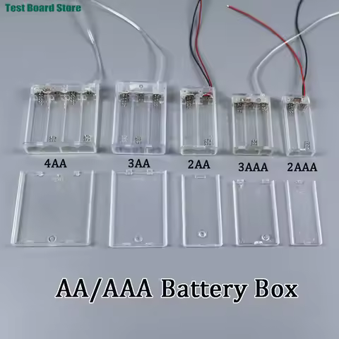 1piece white plastic 1/2/3/4AA and 2/3AAA size power battery storage box bracket, with lead battery 