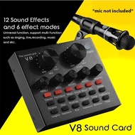 Sound Card V8 Bluetooth Audio USB External/Live Mixer Audio V8