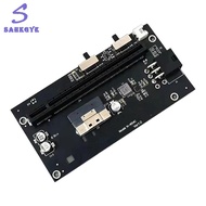 For GPU PCIe X8 Adapter Card Oculink SFF-8654 Powered By DC 12V for PCIe 4.0 3.0 Cable Compatibility
