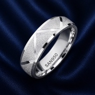 SAN950 Men's Engagement Wedding Ring P139 - PalladiumRing 950 SilverPLATINUM & White Gold