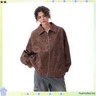 [K-2] Y2K Retro Snowflake Suede Jacket Wear Long-Sleeved Autumn Winter Warm Texture Low-Key Not Lost