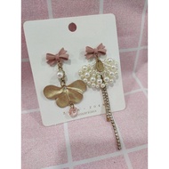 不对称耳环 ribbons Earrings/ anting- anring