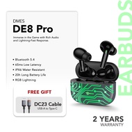 Dmes DE8 Pro Wireless Earbuds Bluetooth 6.0 IPX6 Waterproof 65ms Low Latency 8H Playtime 10mm Driver
