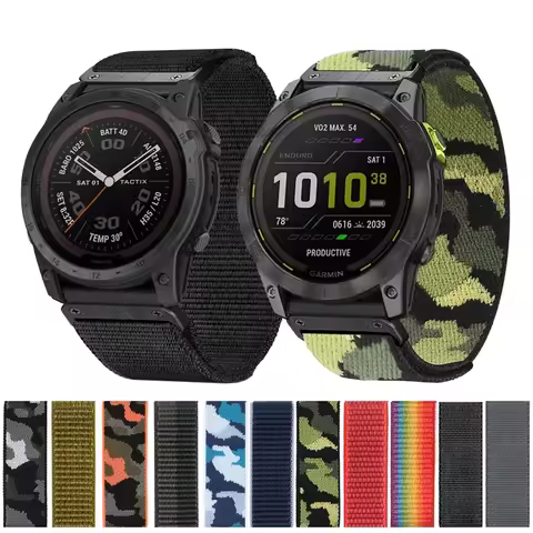 Enduro 2 For Garmin Tactix Delta Bravo 7 Pro Fenix 7X 6X Pro 5X Plus Quickfit 26mm Nylon Smart Watch