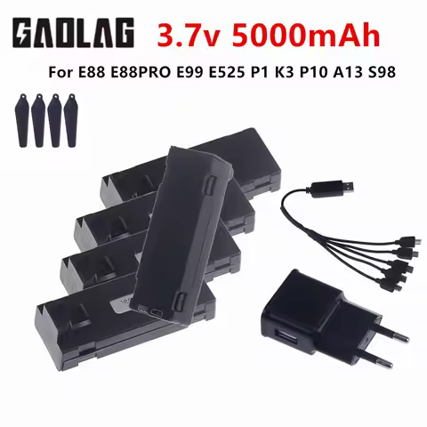 E88 Rechargeable Flight Battery 3.7V 5000mAh Lithium Battery for E88/E88MAX/E525/P1/P5PRO/K3/S2/S1/P