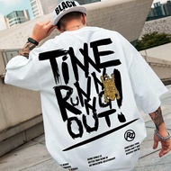 T-SHIRT BIG SIZE TIME RUN JAPAN OVERSIZE T-SHIRT SML XL 2XL 3XL 4XL 5XL 6XL DISTRO T-SHIRT PREMIUM J