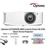 Optoma GT2160HDR 4000 Lumens Smart 4K UHD Short Throw Projector