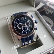 *Ready Stock*ORIGINAL Cerruti 1881 CTCRA21404 Quartz Analog Blue Silicone Strap Water Resistant Chronograph Men’s Watch