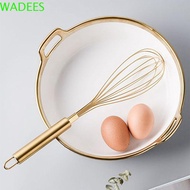 WADEES Egg Beater Cream Home Cooking Milk Frother Manual Golden Blender