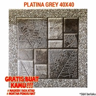 Keramik Kasar 40x40 Platina Grey