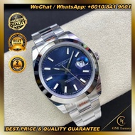 🔥SWISS TOP QUALITY🔥 DATEJUST 41MM SMOOTH BEZEL BLUE DIAL OYSTER BRACELET