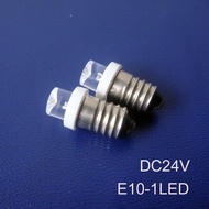 【♘COD Free Cas♘】 she396992 High Quality 24vdc E10 Led Light Truck E10 24v Led Bulb 24v Led E10 Pilot Lamp 24v Led Signal Lights 10pcs/lot