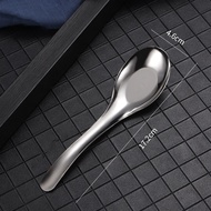 HE🔥 Chinese Spoons Stainless Steel Rice Soup Spoon Long Handle Flatware Cutlery Cooking Utensil Table Spoon For Kitchen Restaurant