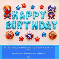 Spiderman Balloon Happy Birthday Boy Cartoon.superhero captain Hulk