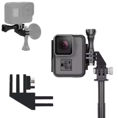 90-degree Adapter adjustment arm multi conversion For Gopro Hero 12 9 8 7 6 5 Black SJCAM Xiaoyi 4K 