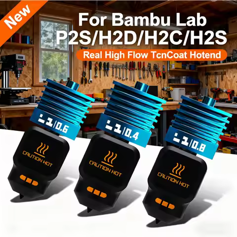 P2S/H2D/H2S H2C Hotend for Bambu Lab High Flow Hotend P2s Nozzle Hardened Steel for Bambu Lab H2D Ho