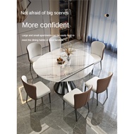 Sintered Stone Nordic Dining Table Set w Chair  Marble Dining Table  Extendable Dining Table  Foldable Dining Table  For HDB BTO Condo Landed  Marble Square Table  Dining Room Furniture