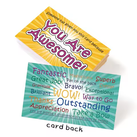 50pcs You Are Awesome Cards Positive Postcards Affirmations Kindness Employee Appreciation Card for