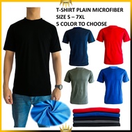 (HARGA BORONG) MEN MICRIFIBER PLAIN DESIGN T-SHIRT CASUAL SHORT SLEEVES STRETCHABLE (BAJU T-SHIRT KO