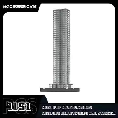 MOC City Landmark Skyscraper 252 East 57th Street Architecture Building Blocks Assembly Model Toys C