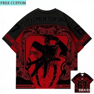 【Free Custom Name & Number】67 Jersey Ryomen Sukuna Jujutsu Kaisen Anime Style Kpop Baseball Hockey T