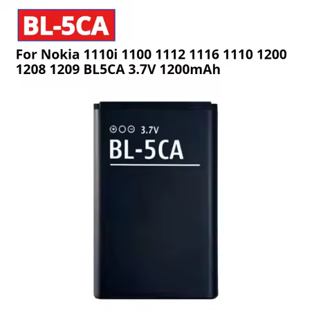 For Nokia 1110i 1100 1112 1116 1110 1200 1208 1209 BL-5CA BL5CA 3.7V 1200mAh Lithium Rechargeable Ph