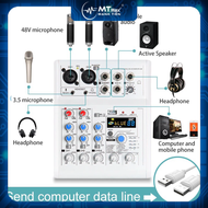 MIXER E4 Bluetooth-Mixer Karaoke Livetream Thu Âm Chuyên Nghiệp Tích Hợp 88 Hiệu Ứng Reverb 2 Cổng M