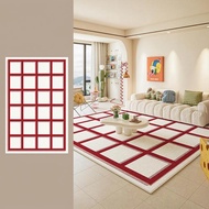 Colorful Dopamine Rug Living Room Carpet Cream Design Easy to Clean Non-Slip Modern Area Rug