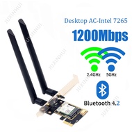 Intel 7260AC 2.4G/5Ghz 1200Mbps Bluetooth 4.2 PCi Express Wifi Adapter 2.4G/ 5G Dual Band Intel 7265