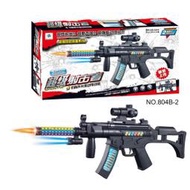 OMC兒童安全禮物電動玩具槍聲光沖鋒狙擊M4道具槍男孩仿真機關槍2-3-4-5-8歲