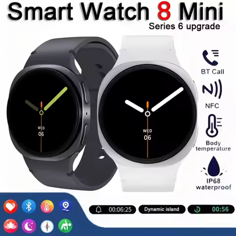 New Watch 8 mini GPS Track NFC Smart Watch Men Amoled Always Display Health Monitoring Clock BT Talk