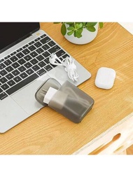 Bolsa portátil de almacenamiento de cables de datos para cables de carga de teléfono, funda de protección para audífonos Bluetooth y caja organizadora de escritorio