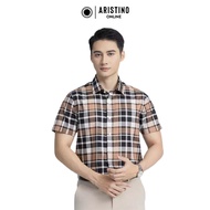 ARISTINO BUSINESS SHORT SLEEVE SHIRT 1SS012AZ WHITE BLACK BEIGE