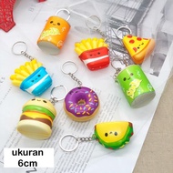 GANTUNGAN KRM slow move foodie donut squishy keychain