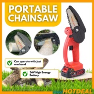Mini Chainsaw Mesin Potong Kayu Rechargeable Battery Chainsaw Battery Cordless Gergaji Elektrik Chai