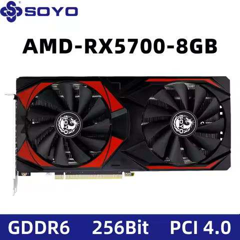 SOYO New AMD Radeon RX5700 8G Graphics Cards GDDR6 256Bit PCIE4.0x16 HDMI DP*3 for Desktop GPU Video