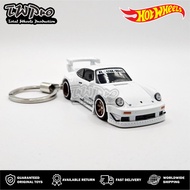 GANTUNGAN HOT WHEELS PREMIUM RWB PORSCHE 930 KEYCHAIN - WHITE - SHRIMP HOOK - SHRIMP HOOK - KEYRING 