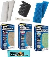 Inland Seas Fluval Bundle of 6 Replacement Medias for 206/207 Aquarium Filters: All Three Bio-Foams,