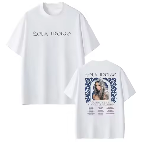 Lola Indigo Tour 2026 Graphic T Shirt Men Women Harajuku Fashion Clothing Short Sleeve T-shirt Retro