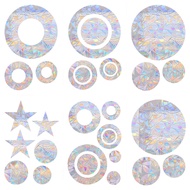 Colorful Rainbow Ridge Mirror Sun Catcher Electrostatic Glass Sticker Circle Five-pointed Star Prote