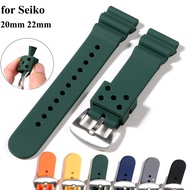 Silicone Strap 20mm 22mm Watchband Water Resistant Strap for Men Women for Seiko No.5 SKX007 SKX009 