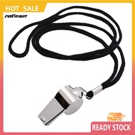 SF  Clear Voice Whistle Compact Design Whistle Super Loud Stainless Steel Referee Whistle with Lanyard Lightweight Anti-rust Sports Training Whistle for Outdoor Use