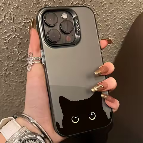 Cute Black Cat Phone Case For Samsung Galaxy S25 S24 S23 S22 S21 Plus FE S25 Ultra A35 A25 A34 A54 A