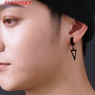 FLASHSKY Cross Clip Earring Female Drop Earring Male Simple Punk Fake Piercing Non-Piercing Earring