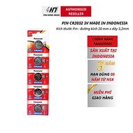 5 Viên Pin CR2032 3V Panasonic Lithium thay pin Smartkey , Cmos , Pin thay Airtag - Hàng chính hã