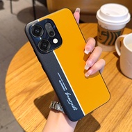 เคสหนังสำหรับผู้ไม่นิยมเนื้อสัตว์สำหรับ Oppo Reno 14 / 14 Pro สีตัดกันเรืองแสงใหม่พร้อมวงแหวนกล้องโล