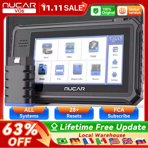 THINKCAR MUCAR VO6 Professional Car Diagnostic Tools Full System 28 Resets Oil DPF BRAKE ETS Lifetim